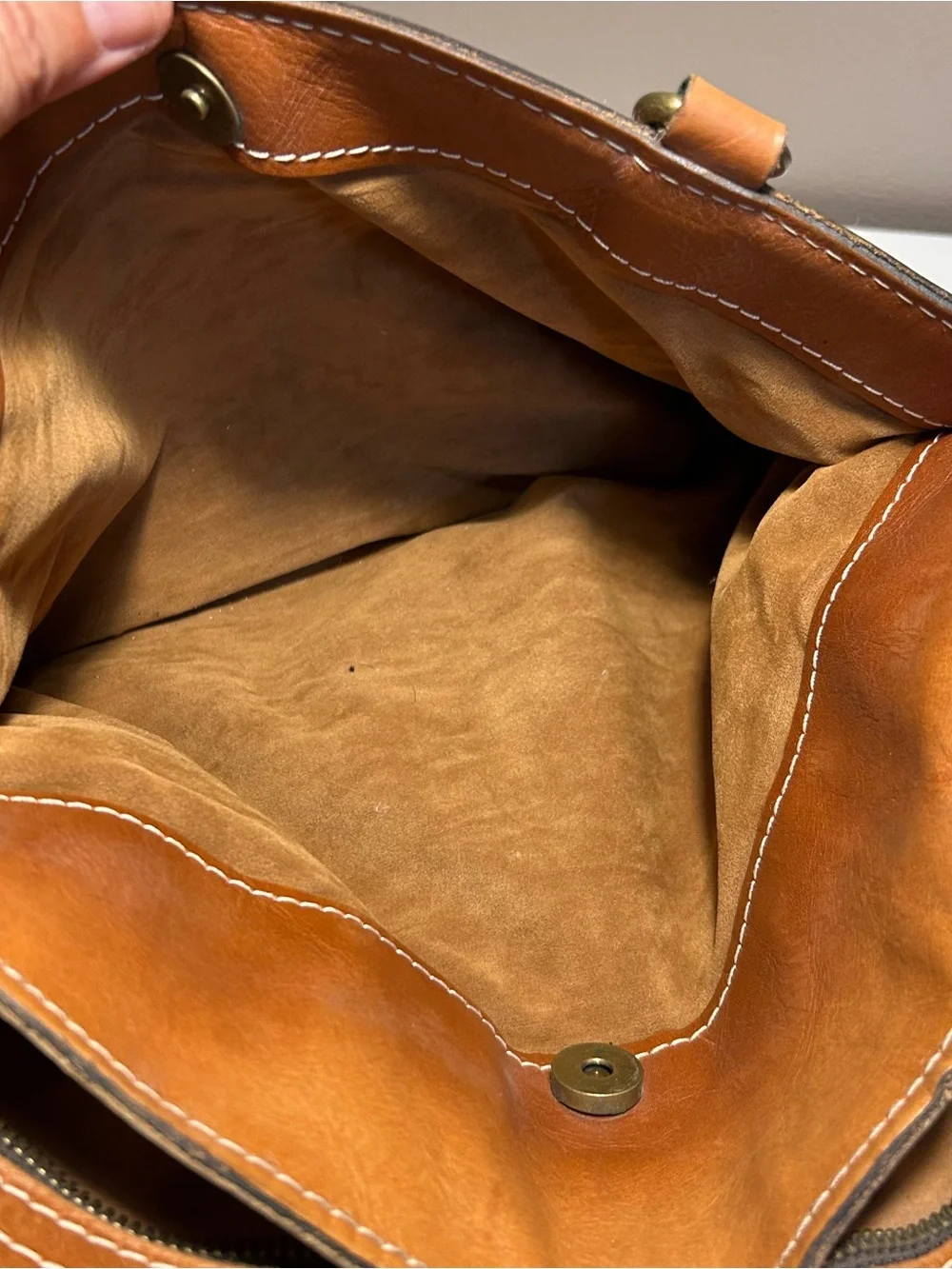 Patricia Nash Poppy Tote Heritage Shoulder Bag Tote Italian Leather Brown